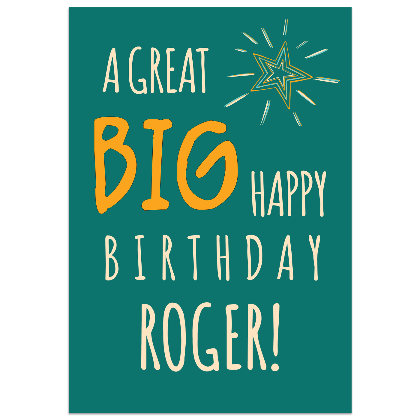 A Great Big Happy Birthday Card Lying Down