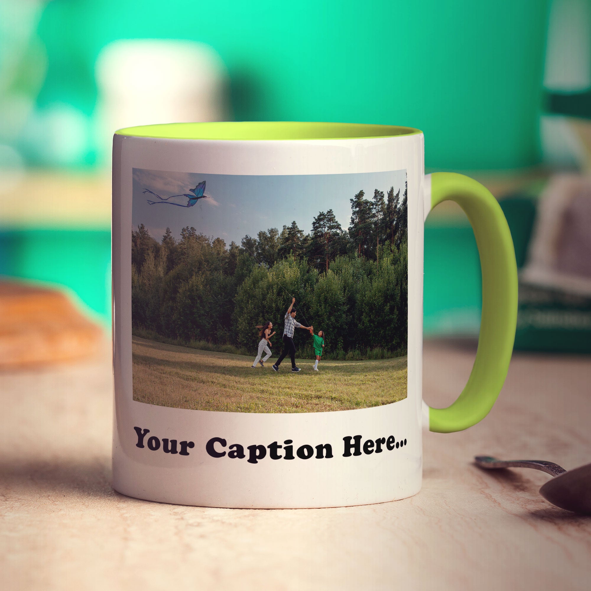 Photo Mug with Caption and Message