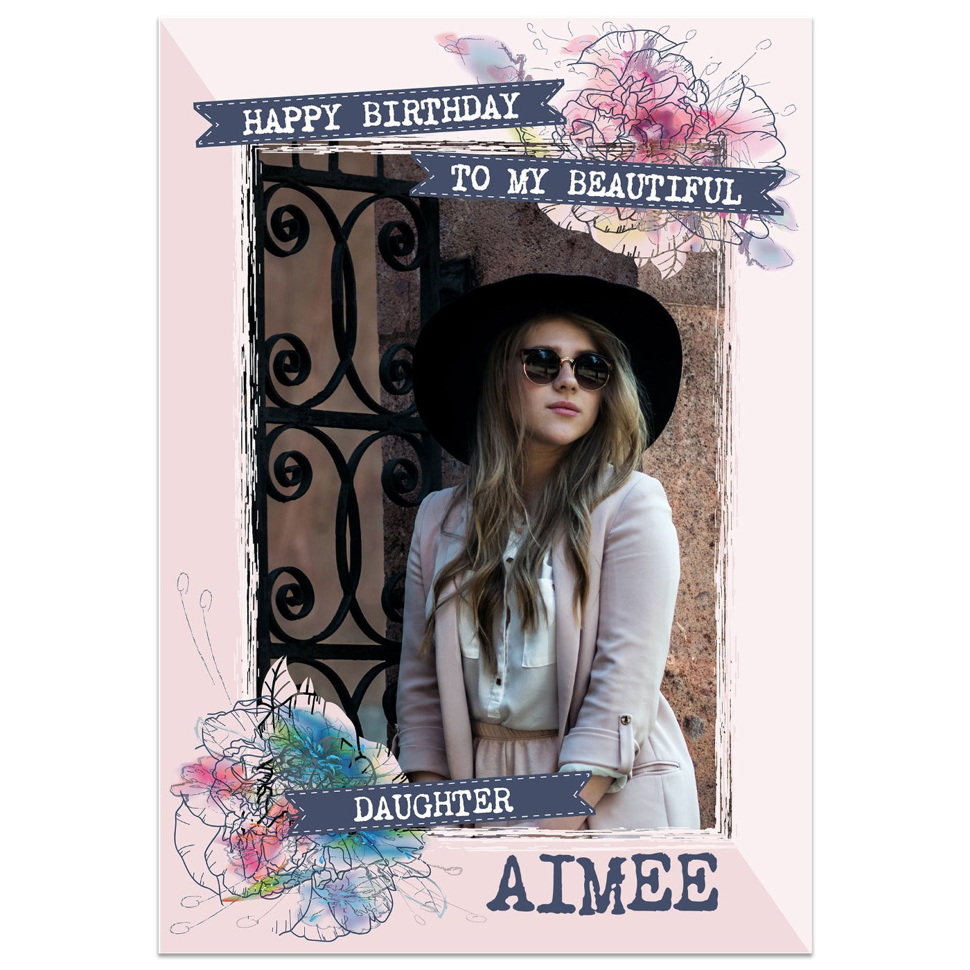 To My Beautiful Daughter Birthday Card Lying Down