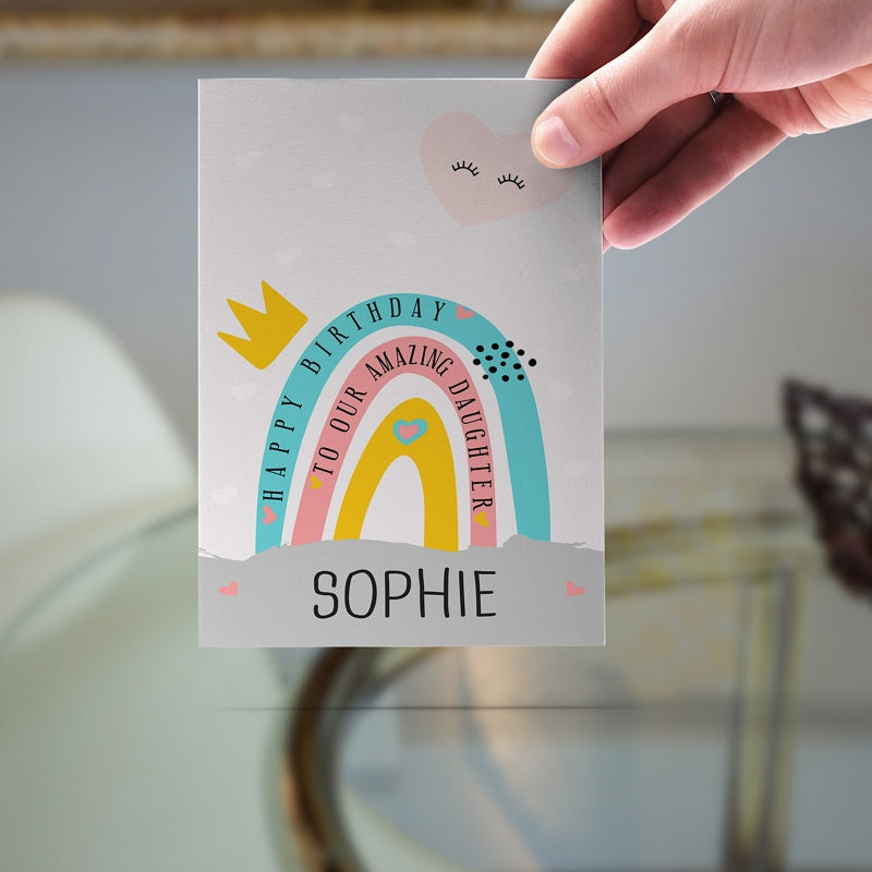 Happy Birthday To Our Amazing Daughter Card Held