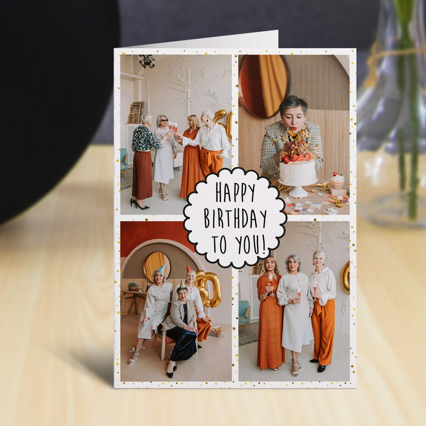 Happy Birthday to You Photo Grid Card