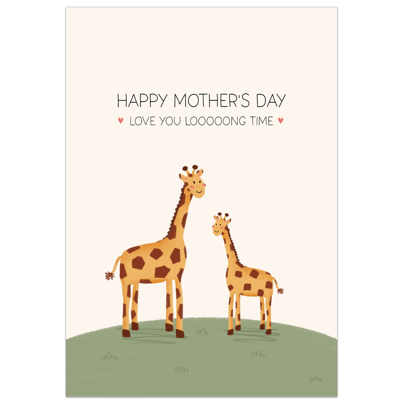 Happy Mother's Day Giraffe Card