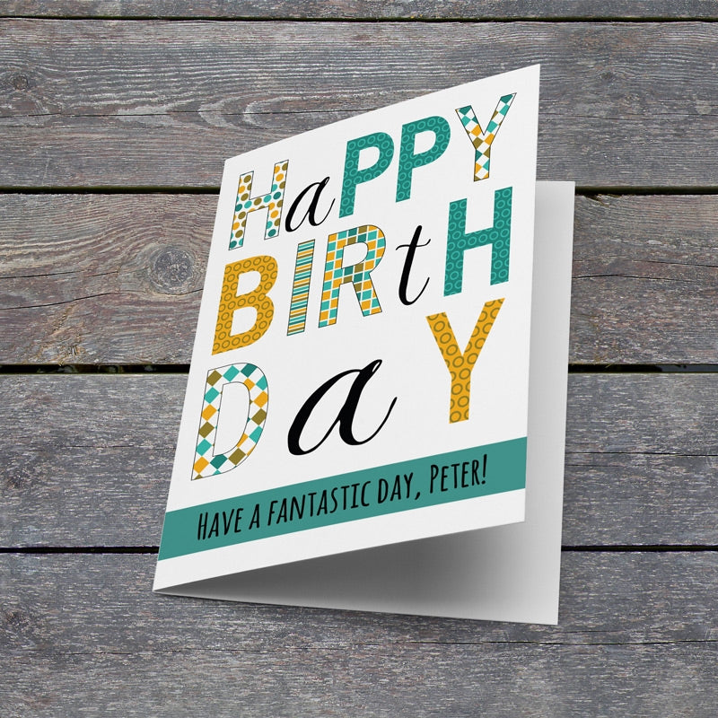 Have A Fantastic Day Birthday Card - For Him Lying Down