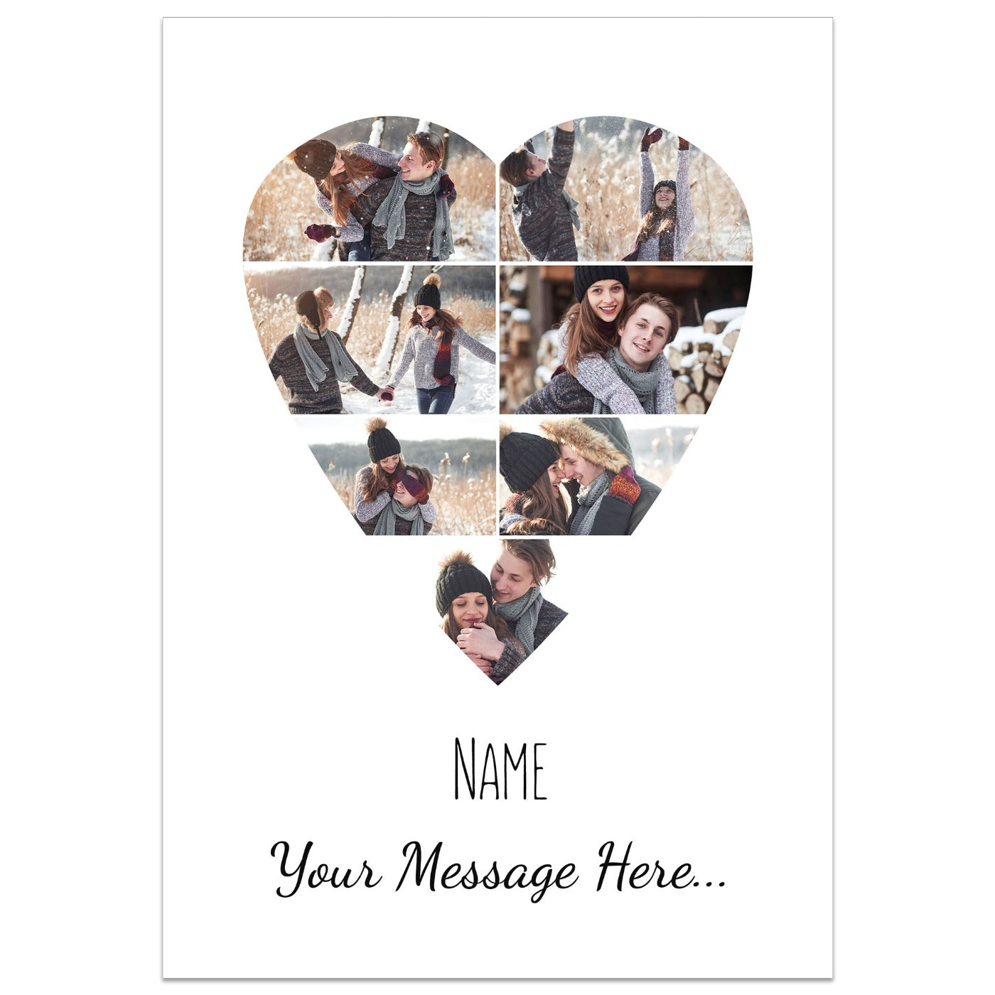 Heart Collage Photo Card