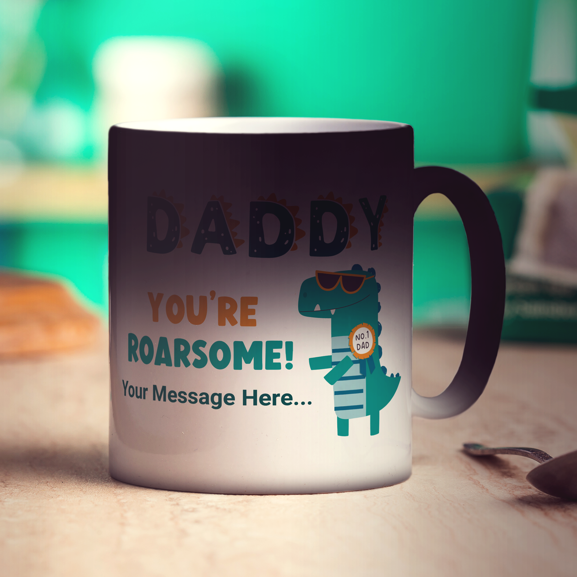 Daddy You're Roarsome Photo and Message Mug