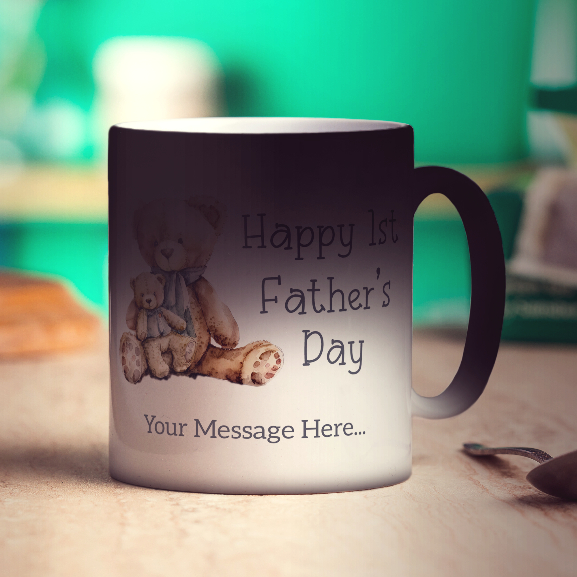 Happy 1st Father's Day Photo and Message Mug