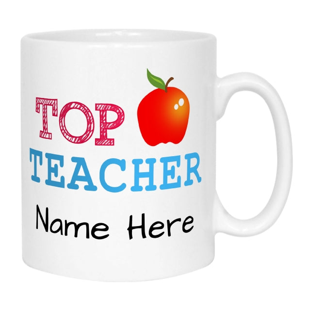 "Top Teacher" Apple Message Mug