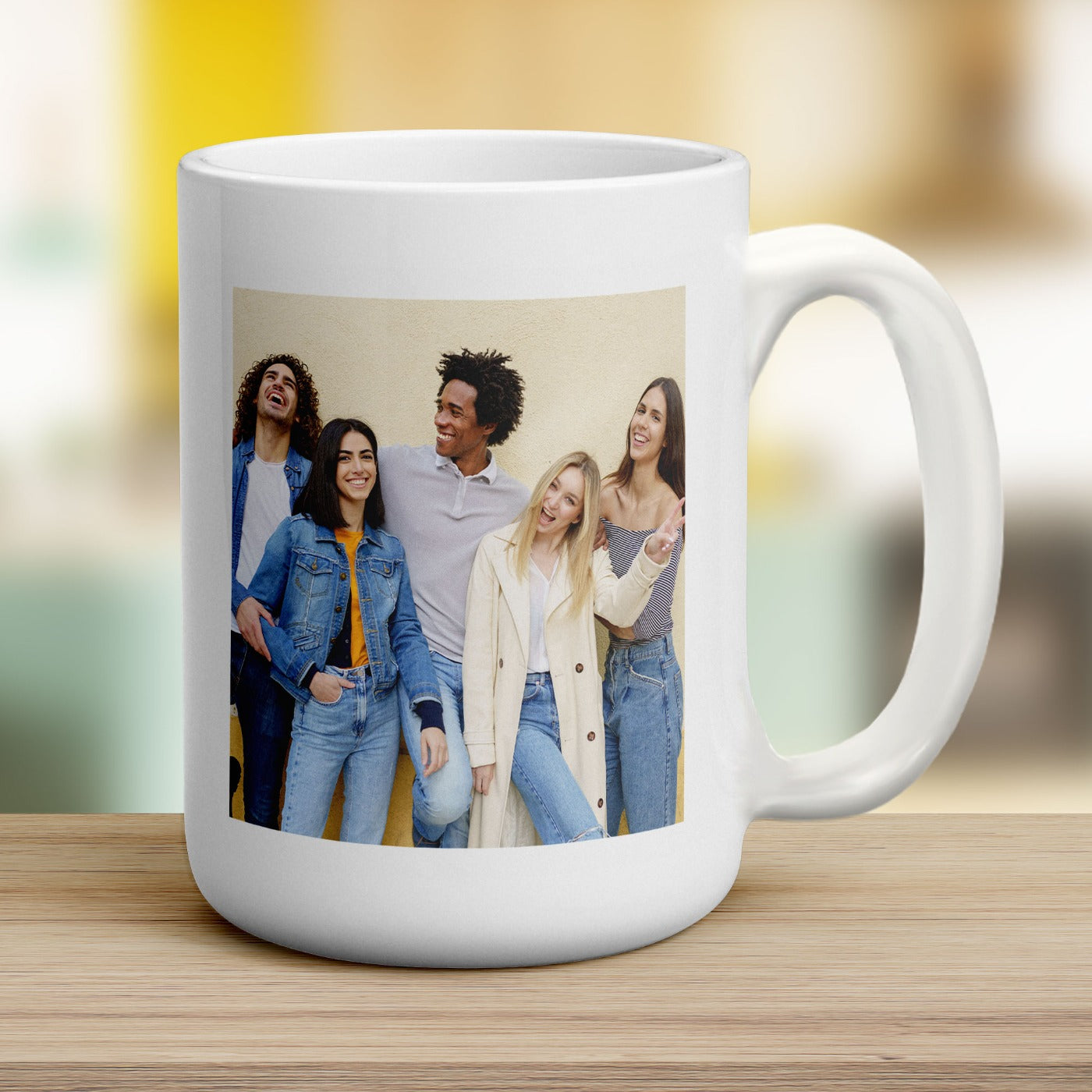 15oz photo mug with message
