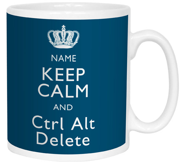 Keep Calm and Ctrl Alt Delete Personalised Mug
