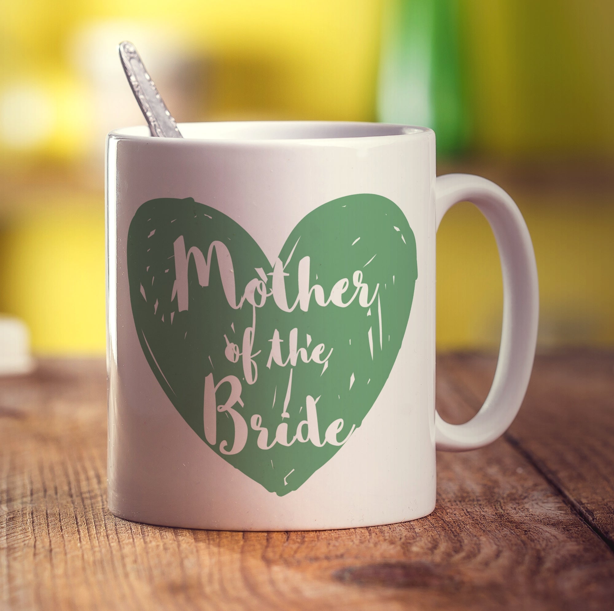 Mother of the Bride Heart Name Mug