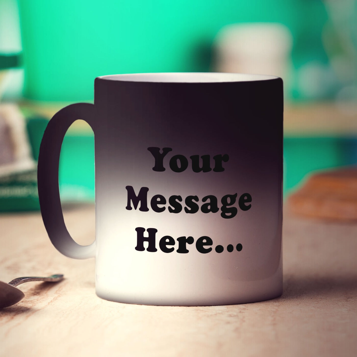 Photo Mug with Caption and Message
