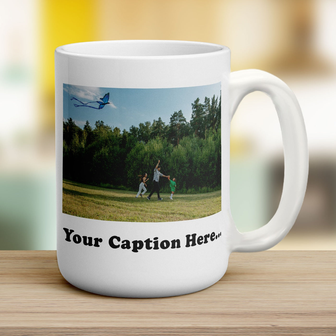 Photo Mug with Caption and Message