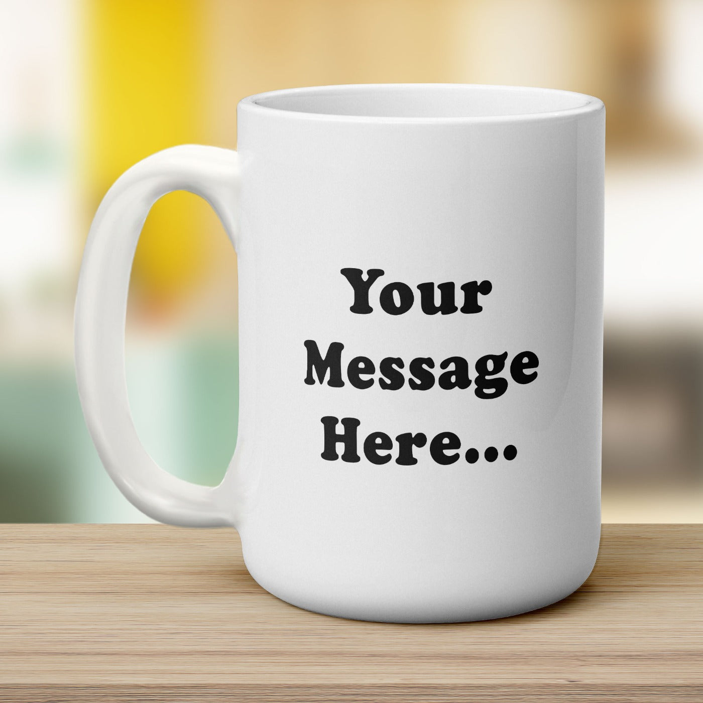 Photo Mug with Caption and Message