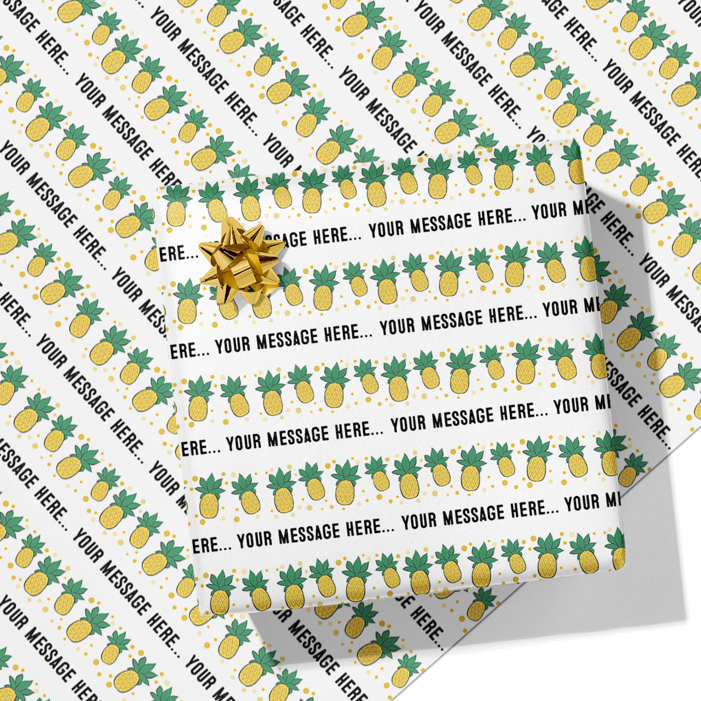 Pineapple Pattern Message Wrapping Paper