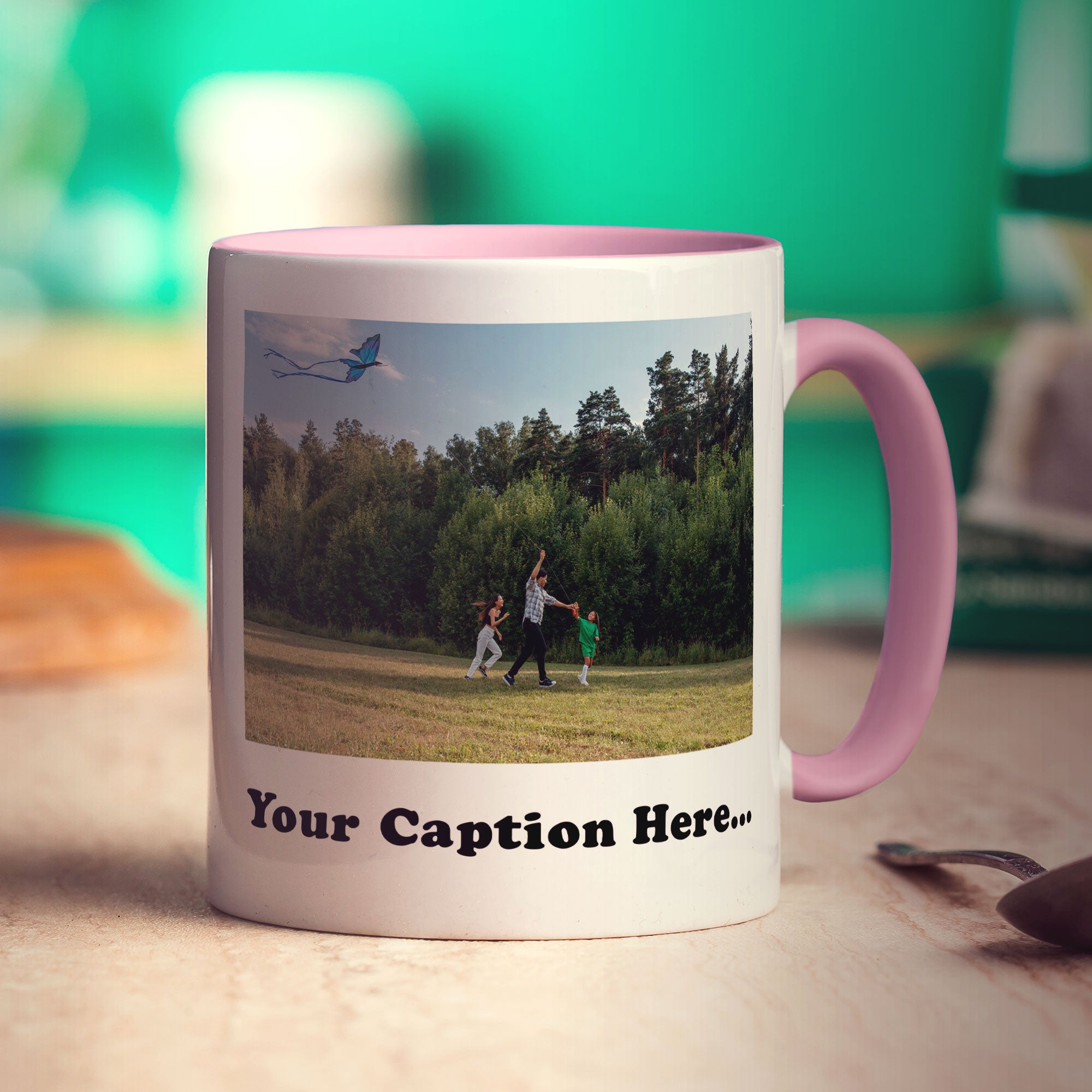 Photo Mug with Caption and Message