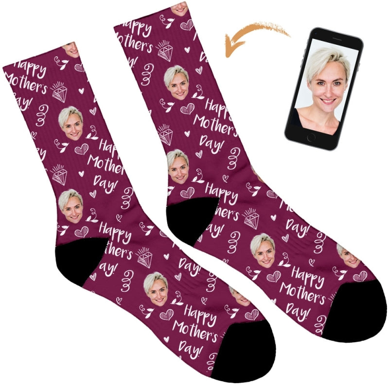 Diamond Happy Mothers Day Socks