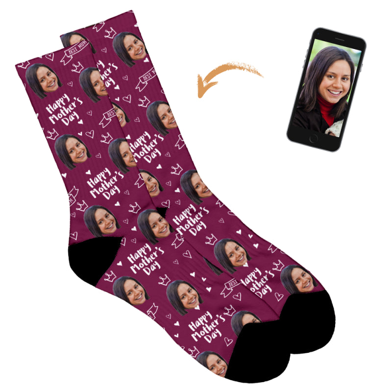 Happy Mother's Day Socks - Crown Design