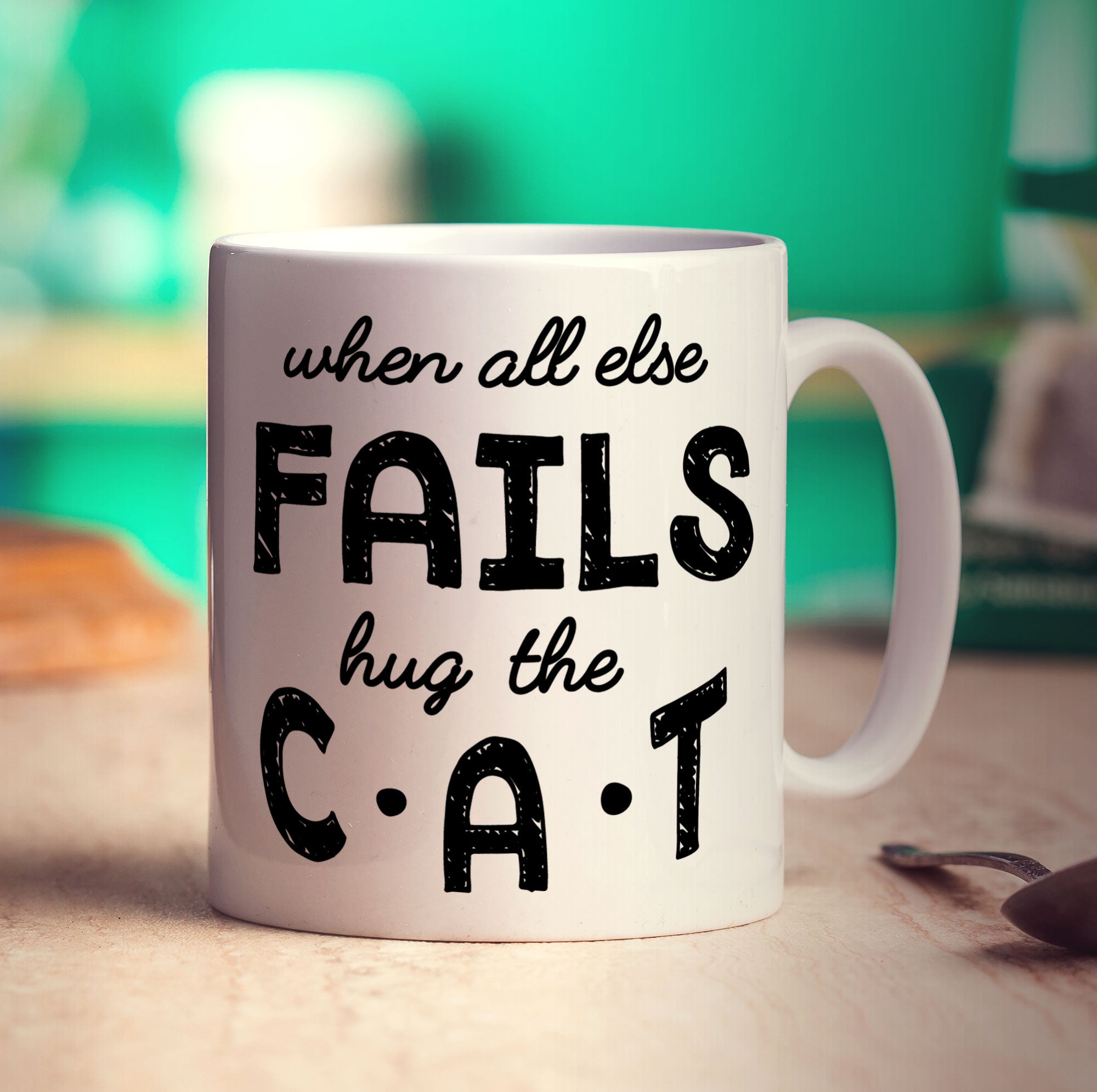 When all Else Fails Hug The Cat Mug