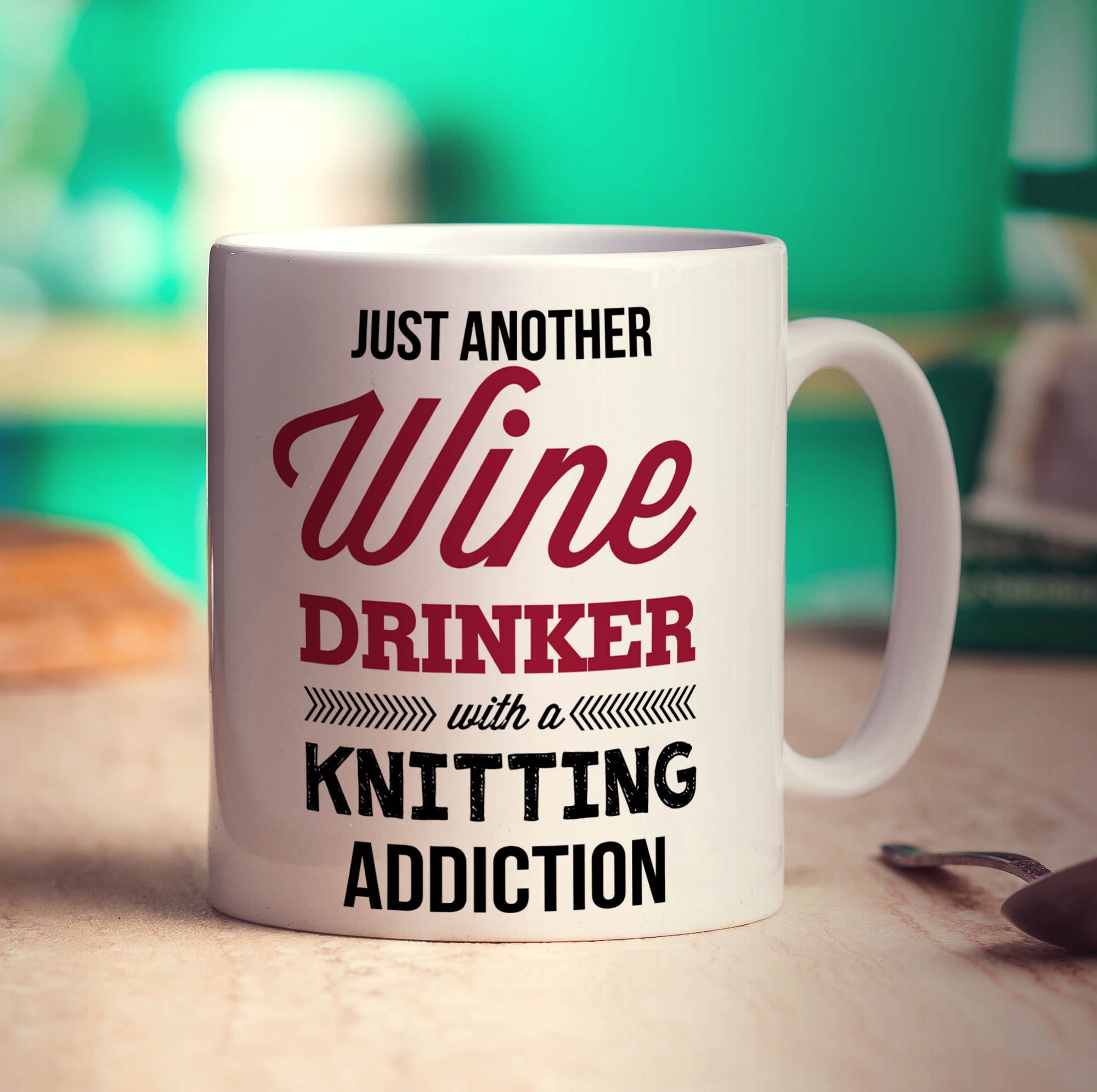 Just Another Wine Drinker with a Knitting Addiction Mug