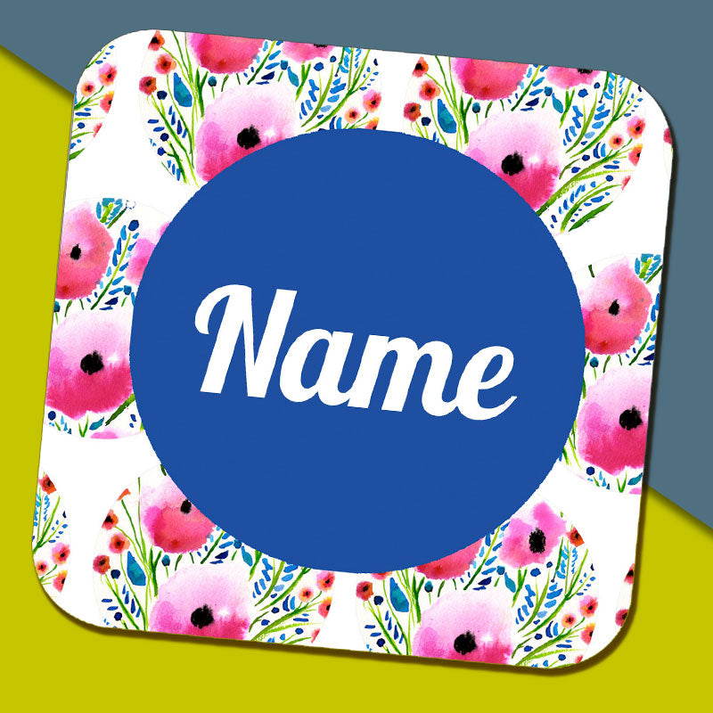Poppy Name Coaster by Jessica Peppin