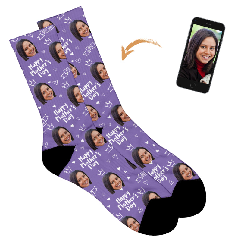 Happy Mother's Day Socks - Crown Design