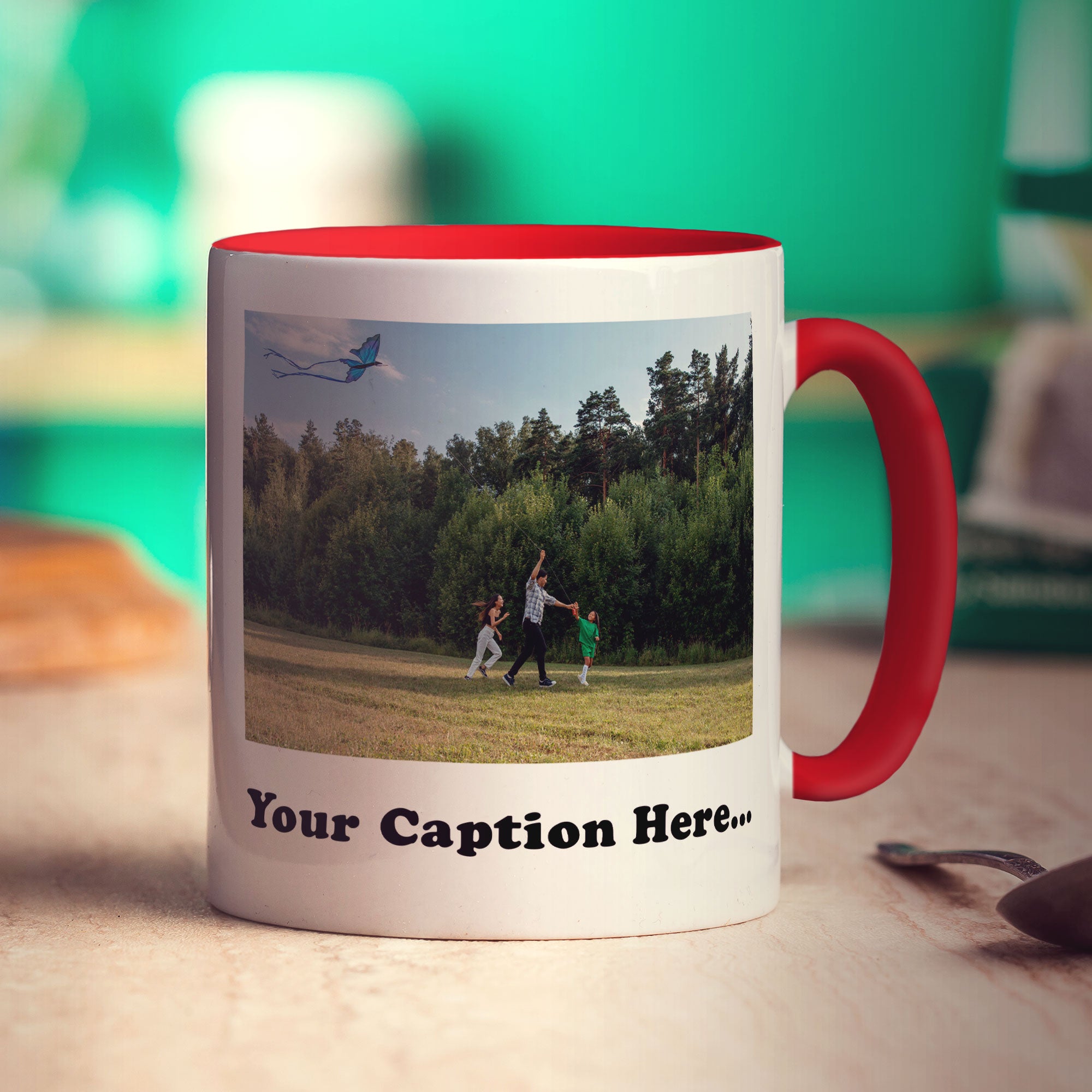 Photo Mug with Caption and Message
