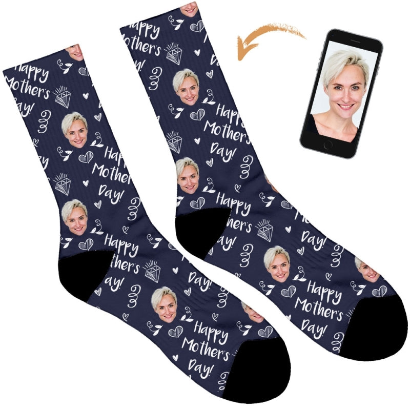 Diamond Happy Mothers Day Socks