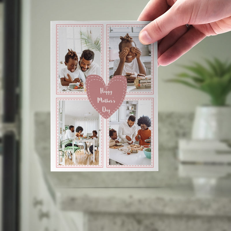 Stitch Heart Mother's Day Card Held