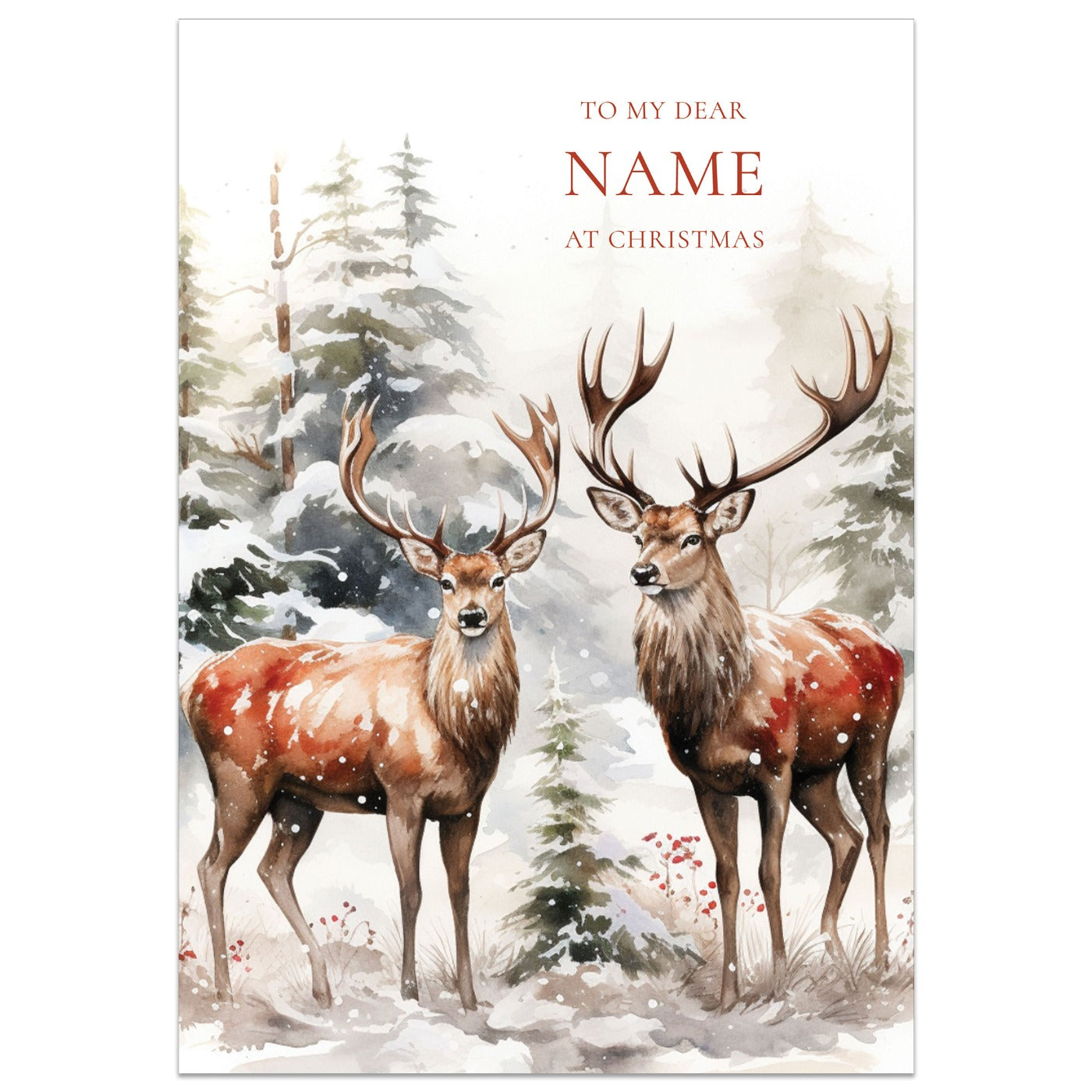 To my Dear Name at Christmas Card