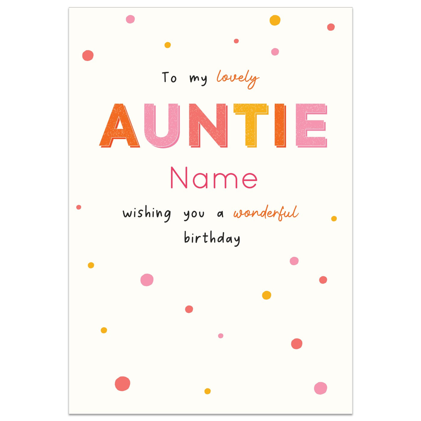 To My Lovely Auntie Card