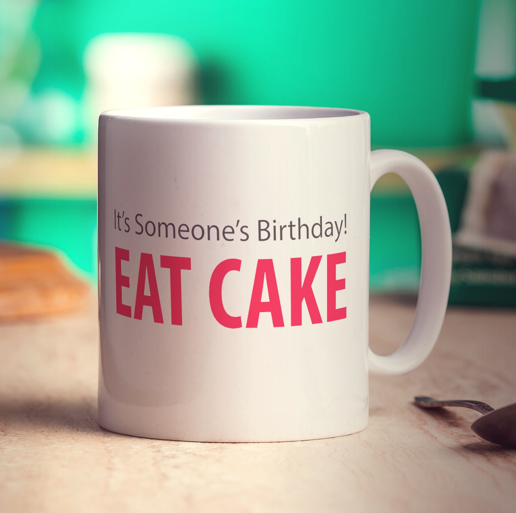 Eat Cake Message Mug