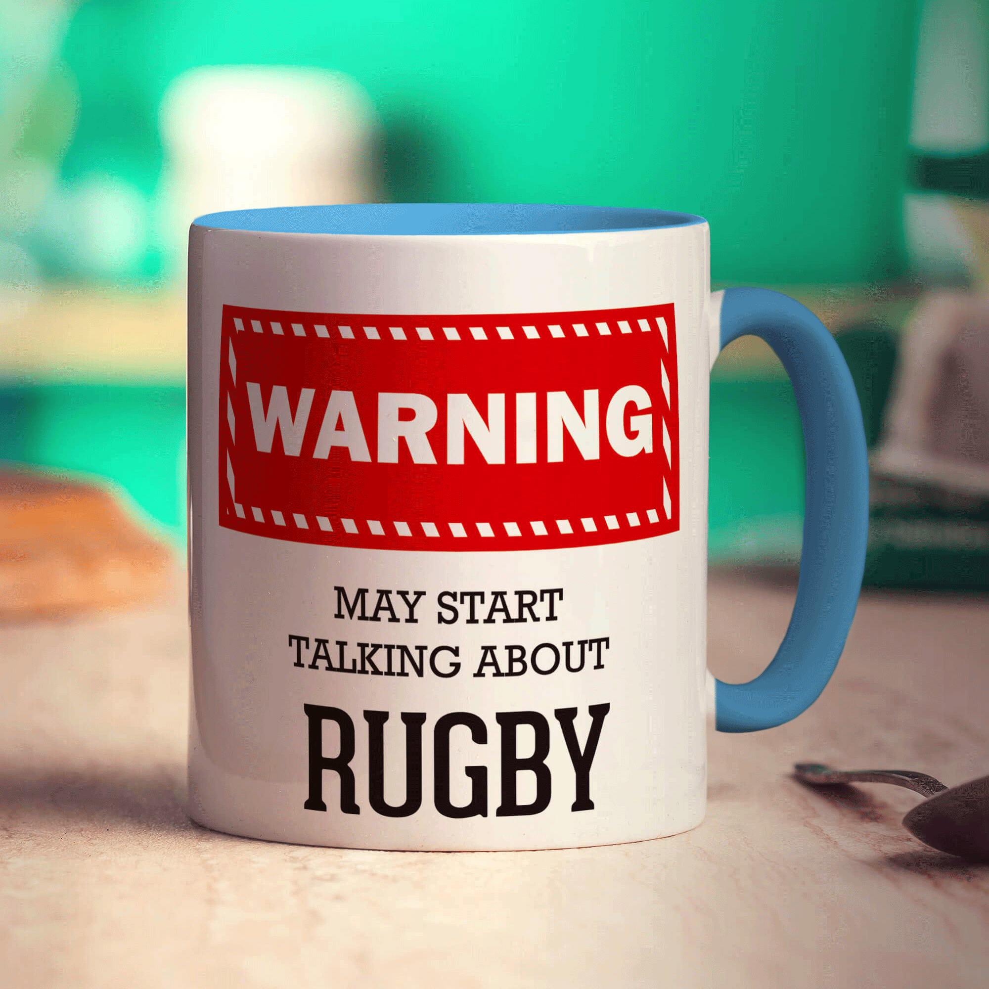 Warning! May Start Talking About Rugby Mug