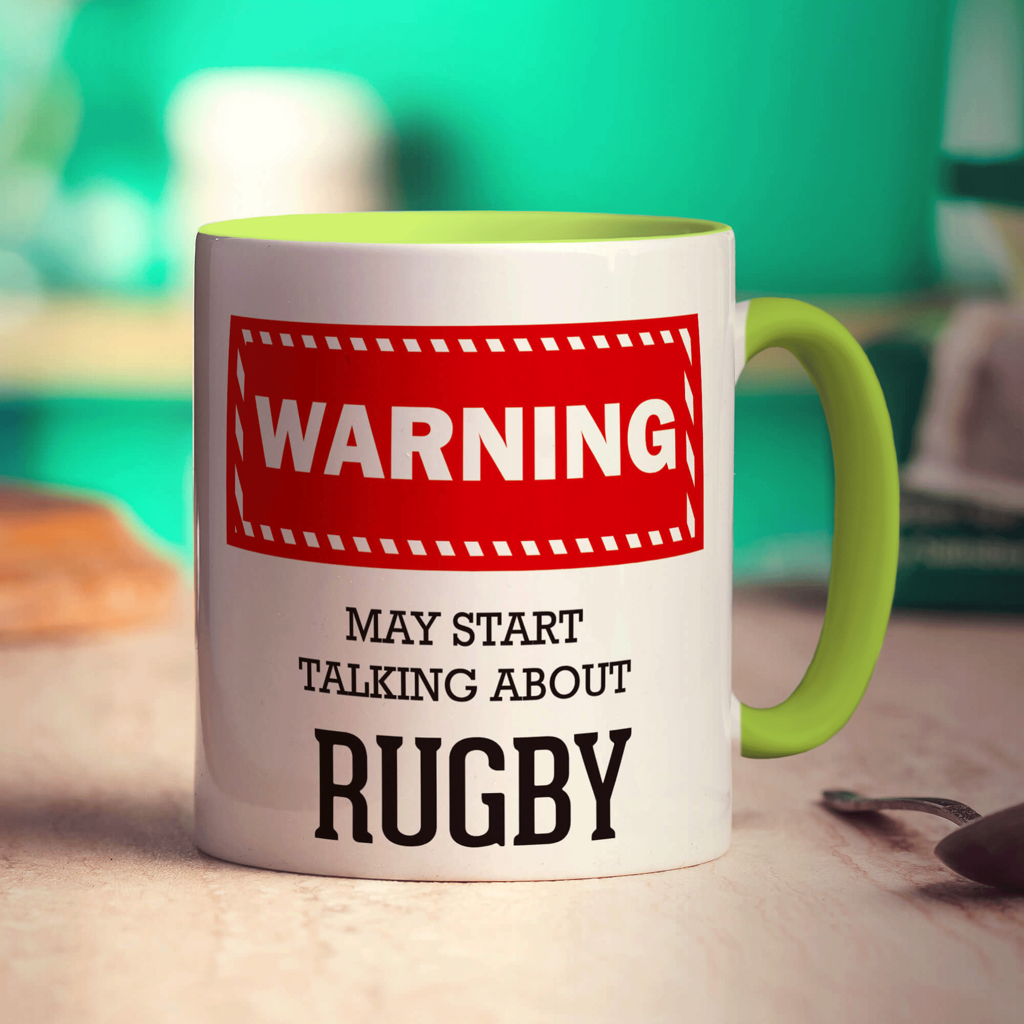 Warning! May Start Talking About Rugby Mug