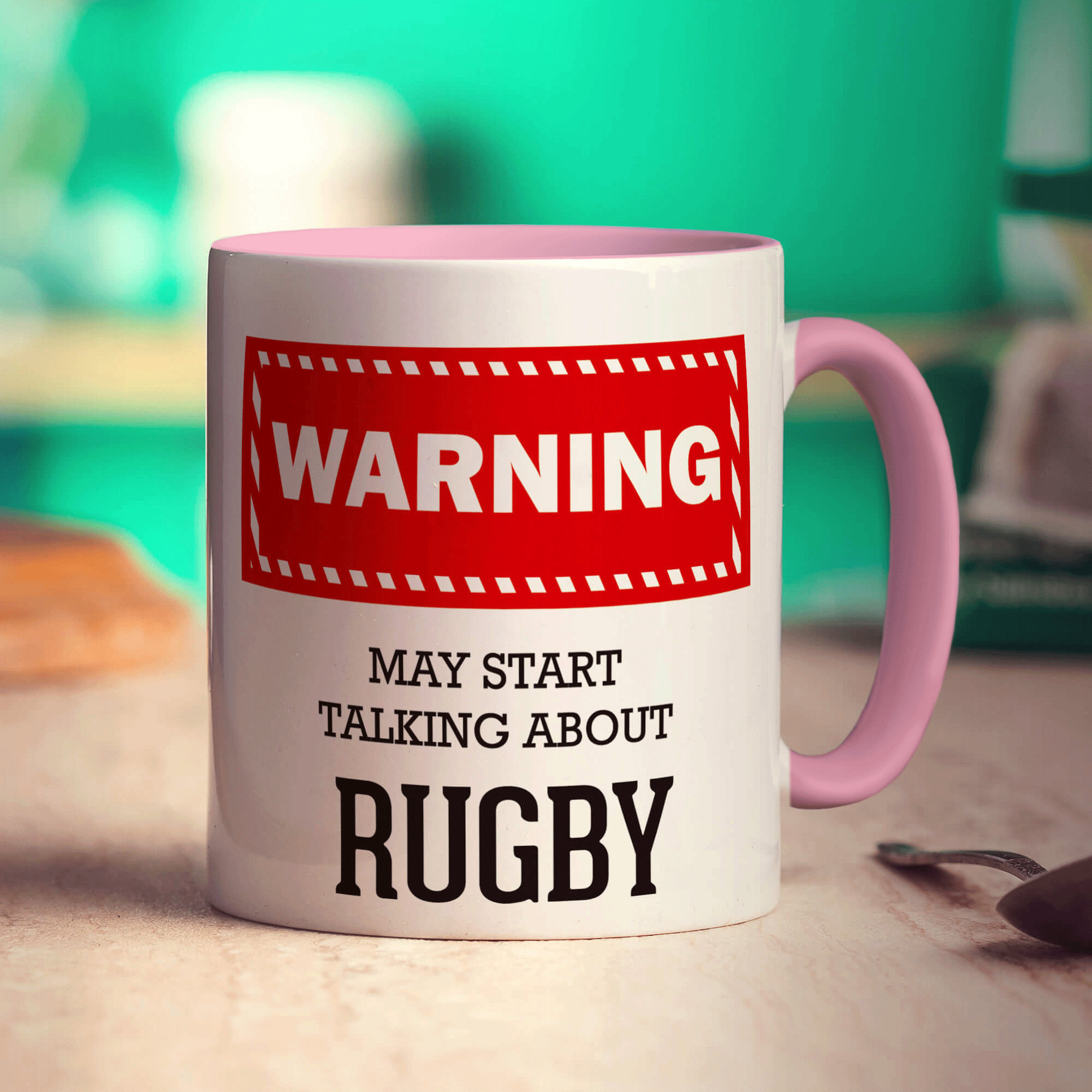 Warning! May Start Talking About Rugby Mug