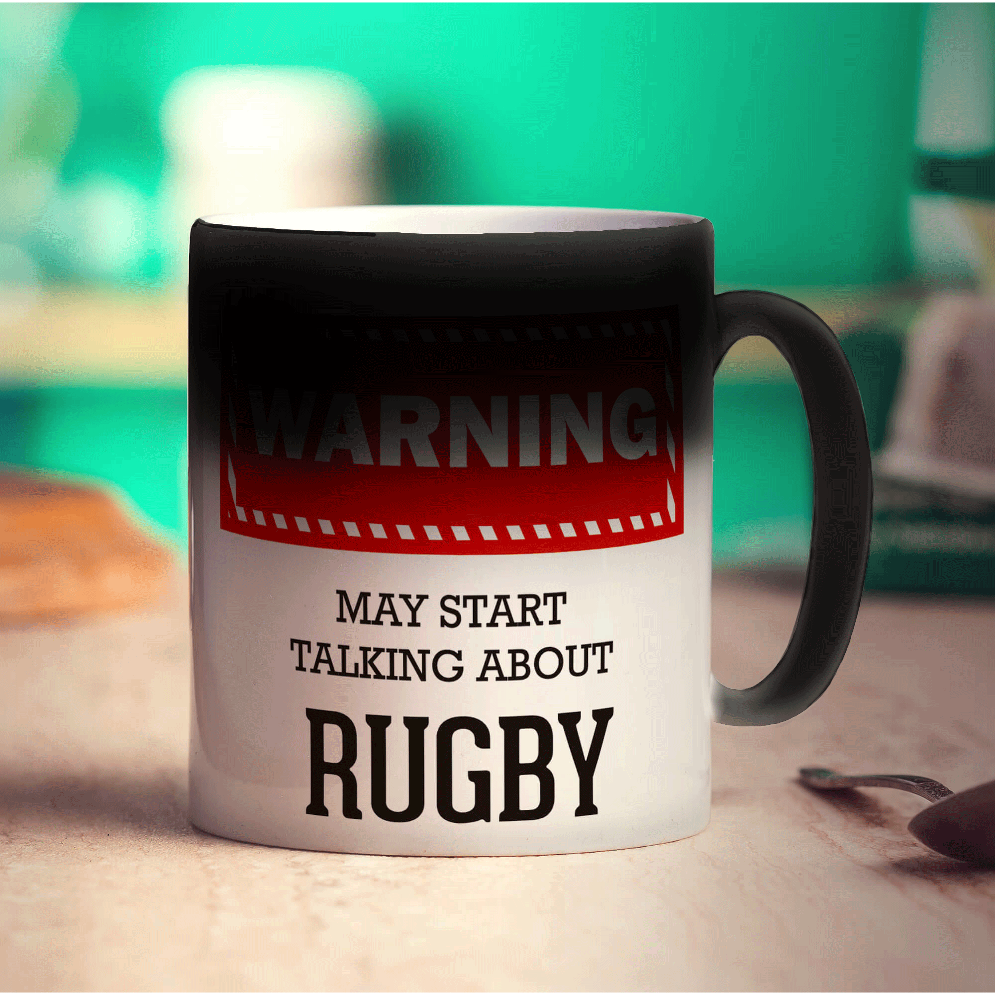 Warning! May Start Talking About Rugby Mug
