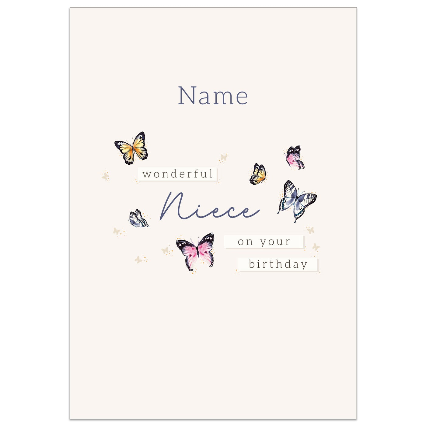 Wonderful Niece Butterfly Card