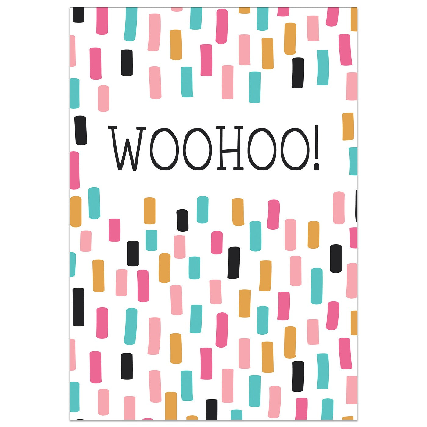 Woohoo Colourful Lines Card