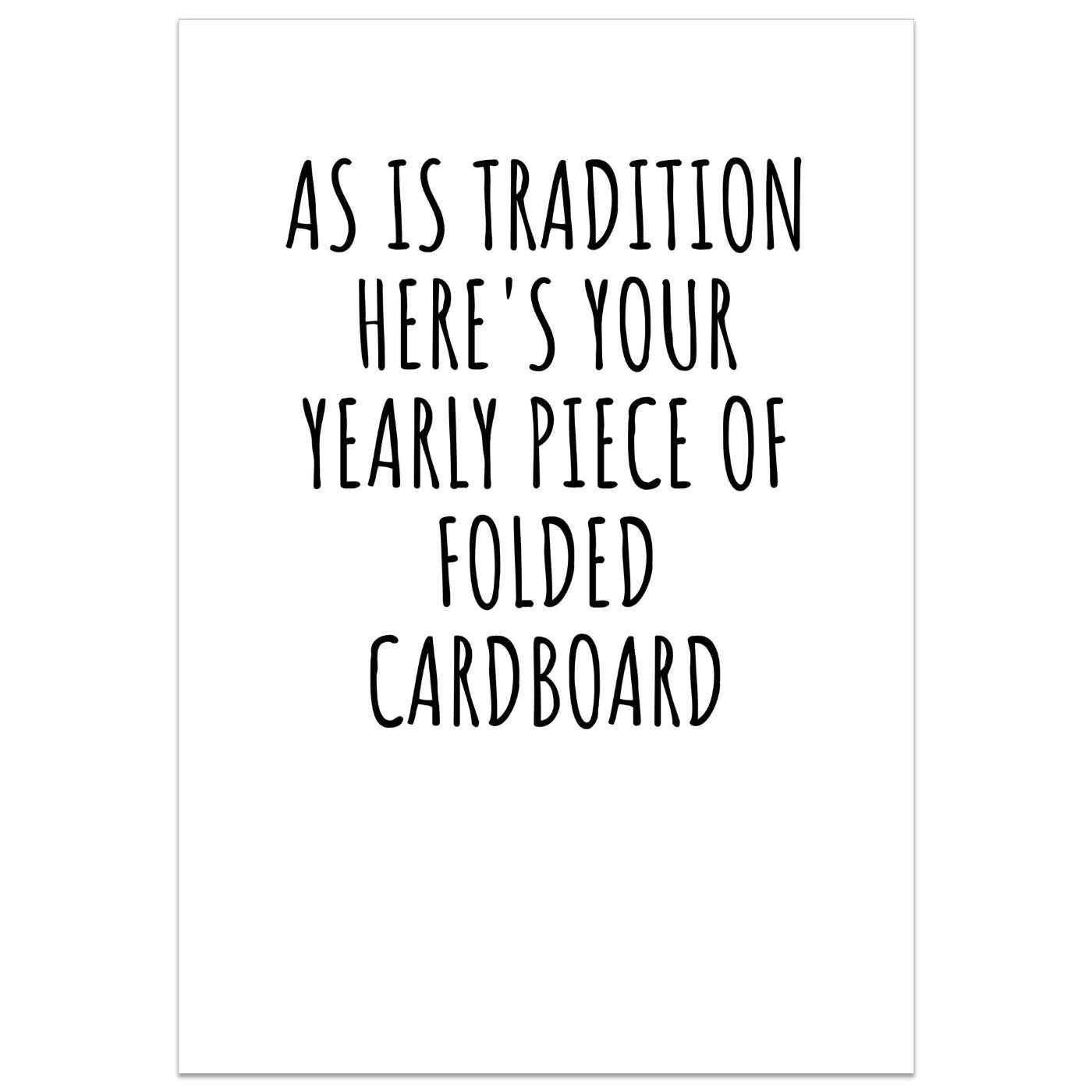 As Is Tradition, Here's Your Yearly Piece Of Folded Cardboard