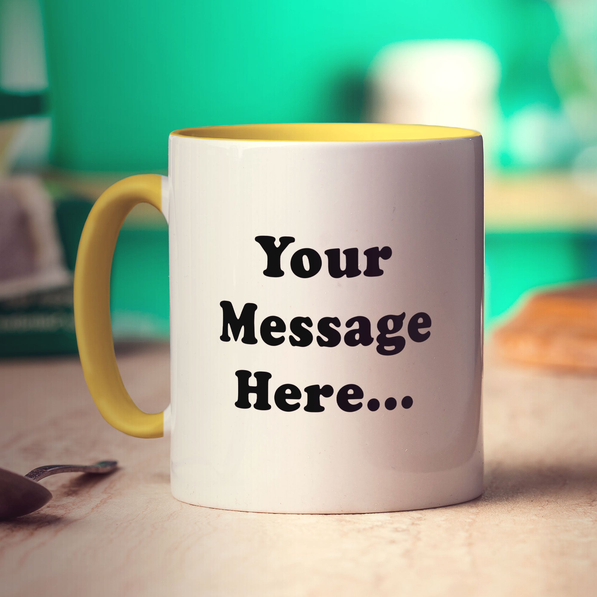 Photo Mug with Caption and Message