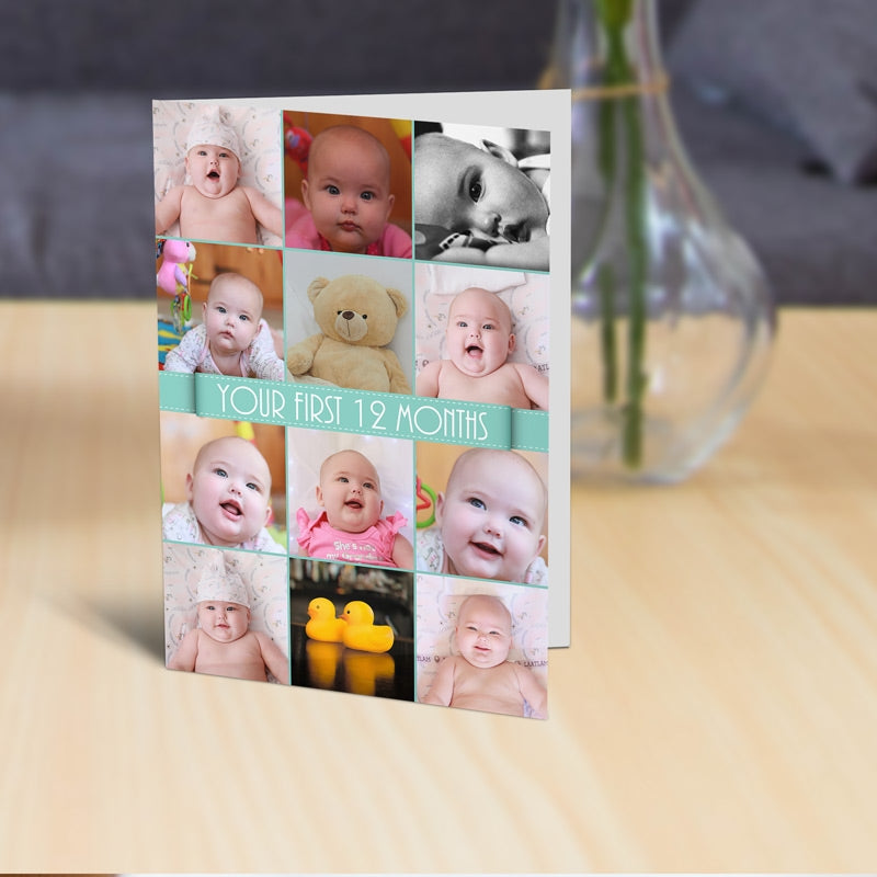 Your First 12 Months Card Standing Up