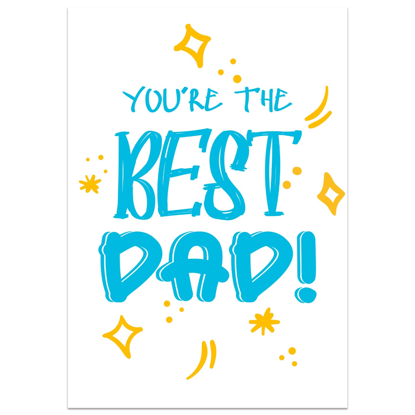 You're The Best Dad Card Held