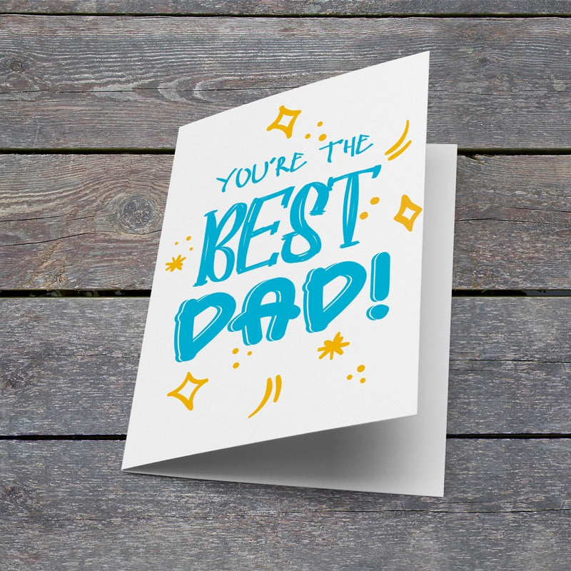 You're The Best Dad Card Lying Down