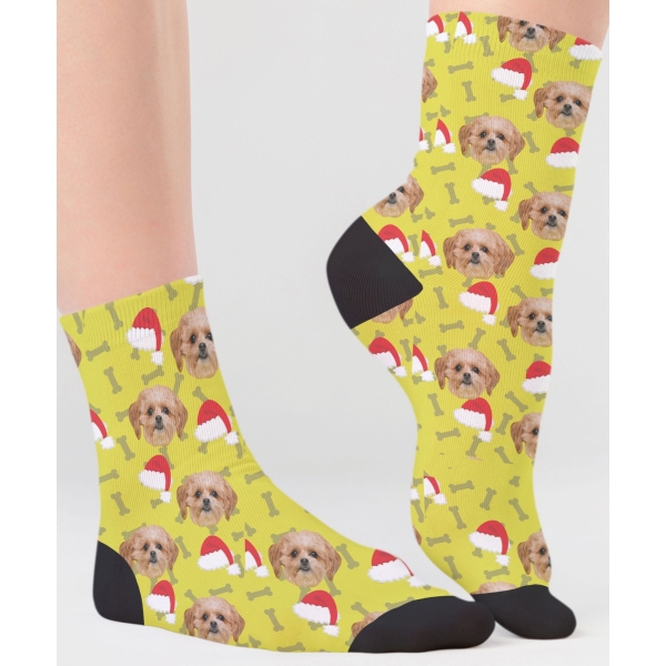 personalised socks - your dog on christmas socks