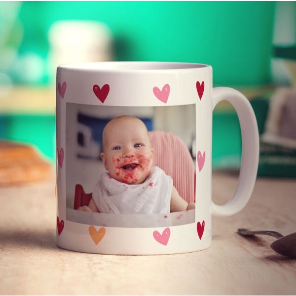 Photo Mug with Hearts