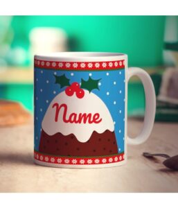 Christmas Pudding Name Mug