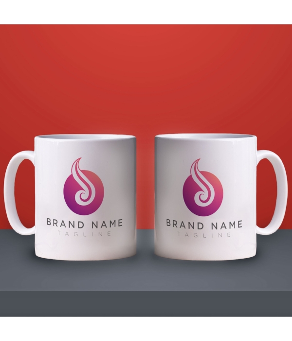 Double Sided Logo Print Mug