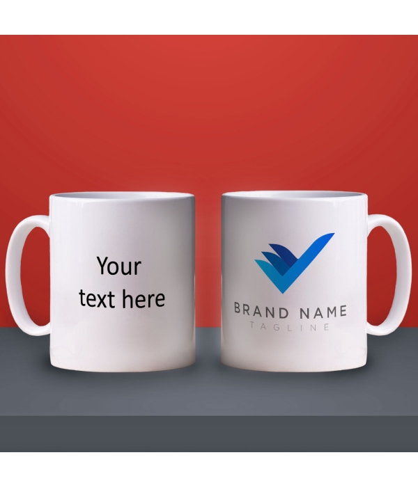 Promotional Mug with Logo and Text
