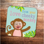 Cheeky Monkey Photo Coaster