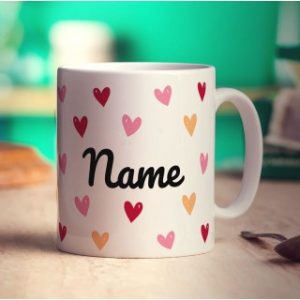 Personalised Heart Name Mug