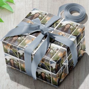 Photo Grid personalised wrapping paper